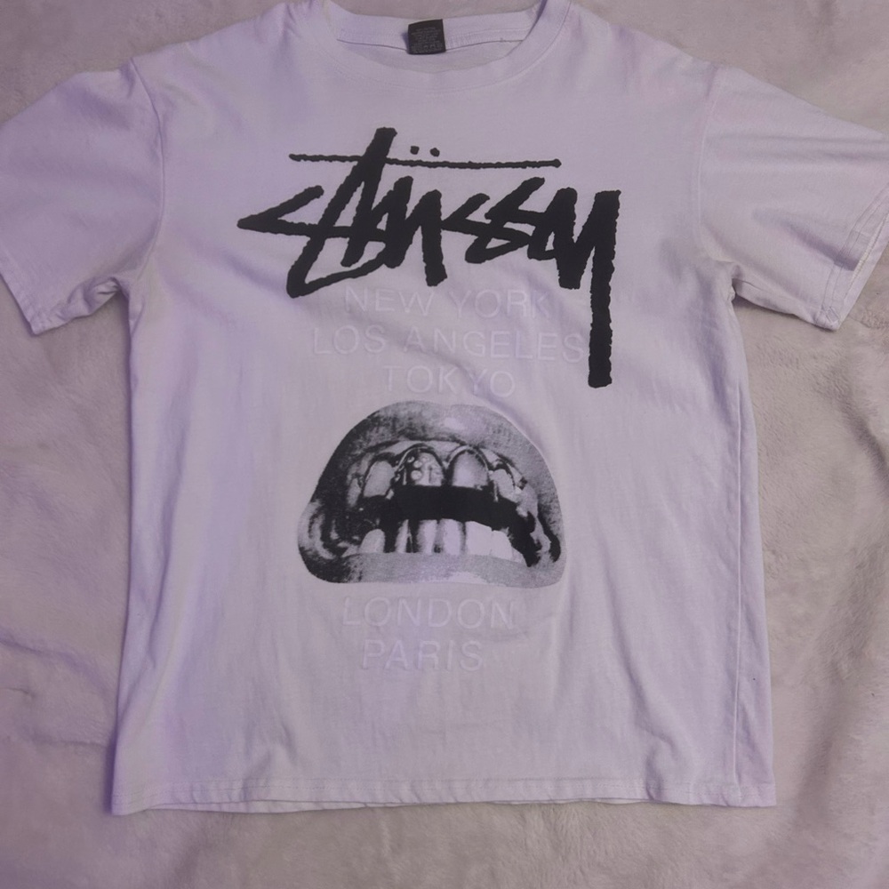 Stussy White Graphic T-Shirt